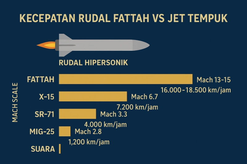 Rudal Fattah Iran Capai Kecepatan 18.500 km/jam, Kalahkan Semua Jet Tempur Dunia